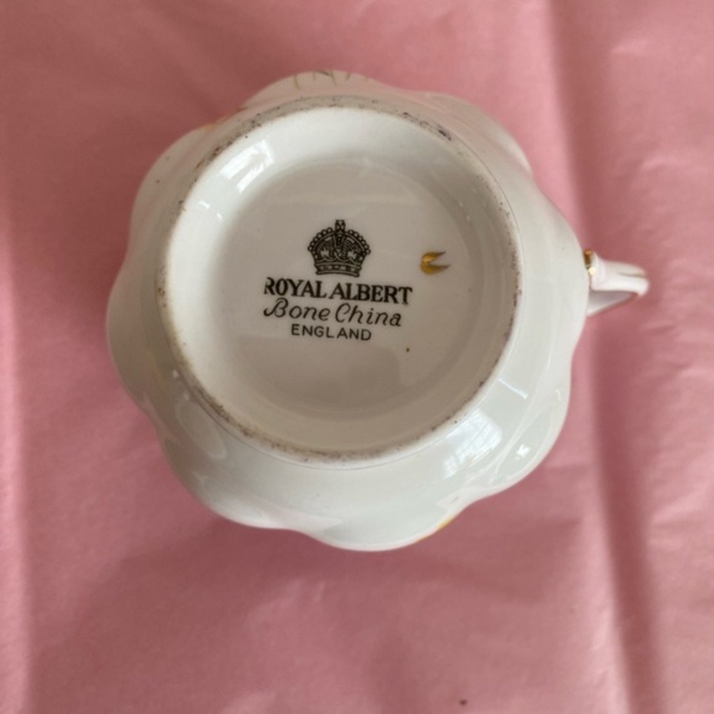 Royal Albert Bone China Lavender Ombré Teacup and Saucer in Primulette Pattern - Picture 9 of 10